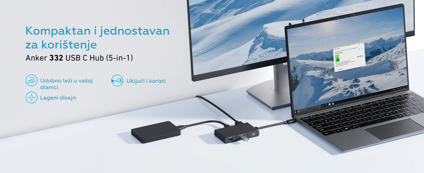 Anker 332 USB-C hub, 5v1