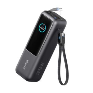 Powerbank 25000 mAh z vgrajenim kablom USB-C, 165W